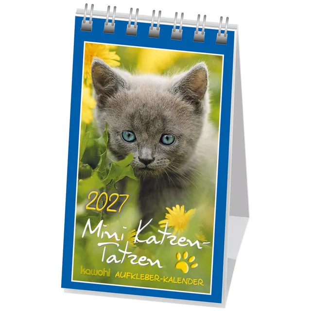 fontis-mini-katzen-tatzen-2027-aufkleberkalender-spiralbindung image 1
