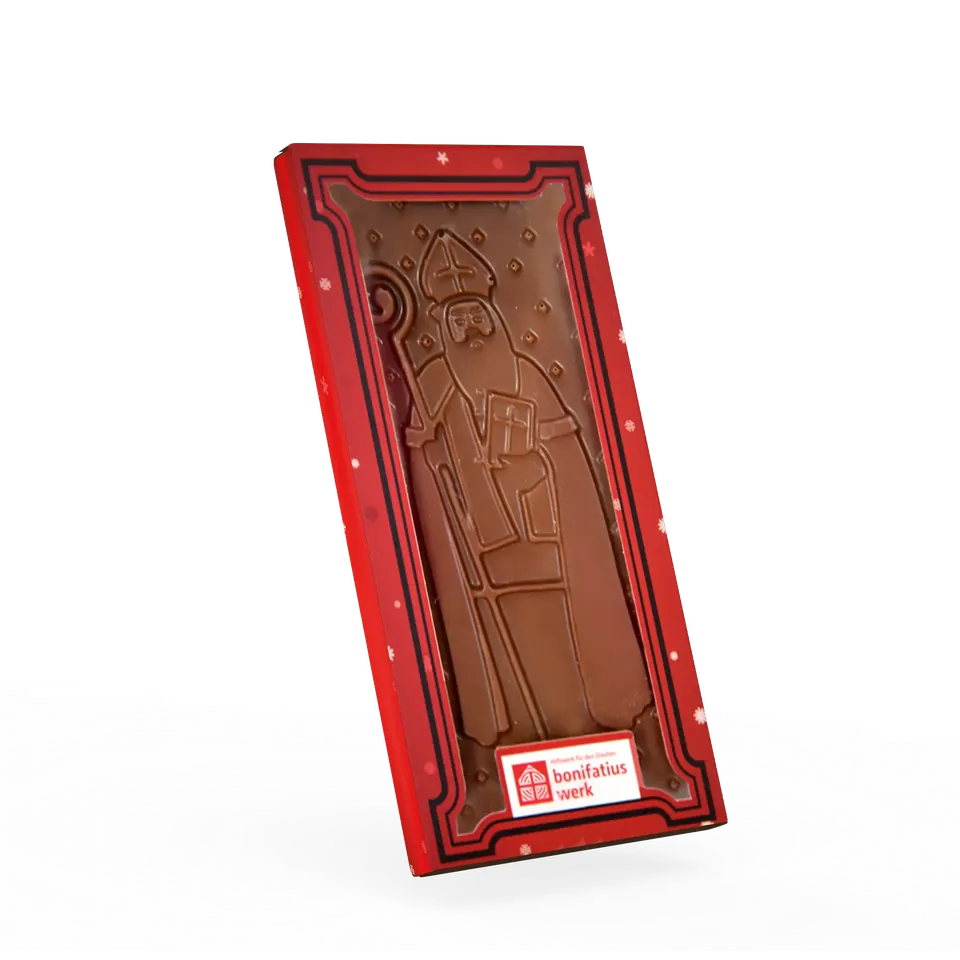 bonifatiuswerk-nikolaus-tafel-schokolade-100-g-cacao-trace image 1