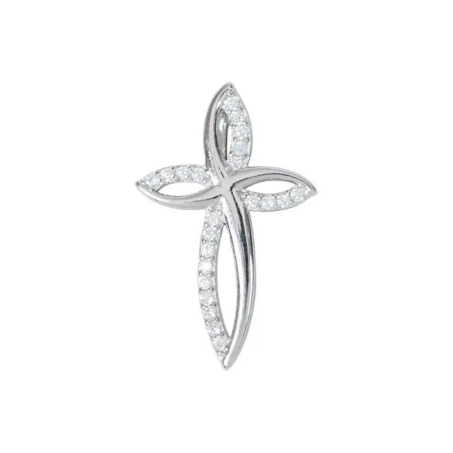 fontis-geschenke-kreuz-anh-nger-sterlingsilber-925-zirkonia image 1