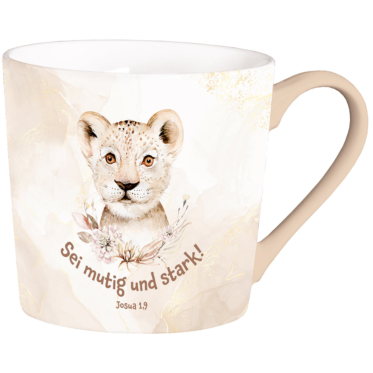 fontis-geschenke-sei-mutig-und-stark-tasse-350-ml-blumen image 1