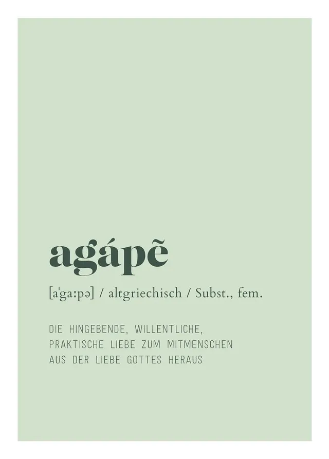 fontis-papeterie-agape-postkarte-gr-n-liebe-gottes image 1