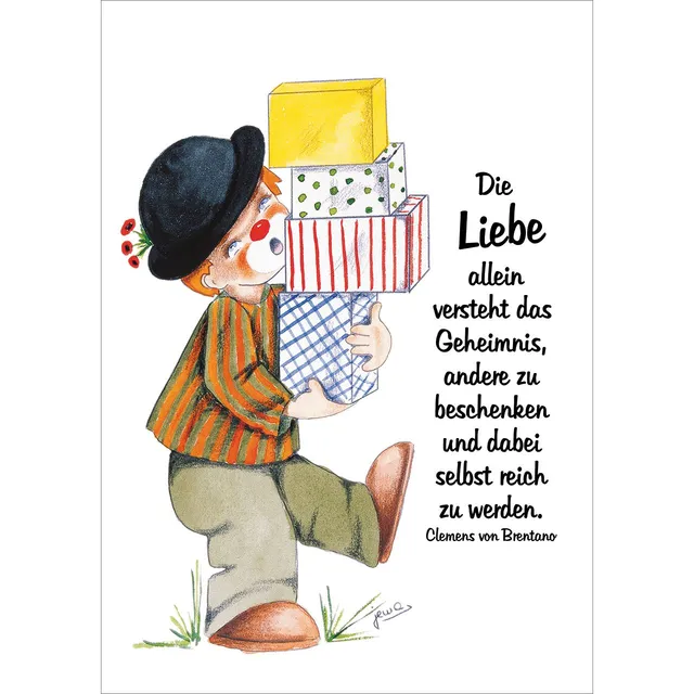 fontis-papeterie-die-liebe-allein-12-postkarten-clown-set image 1
