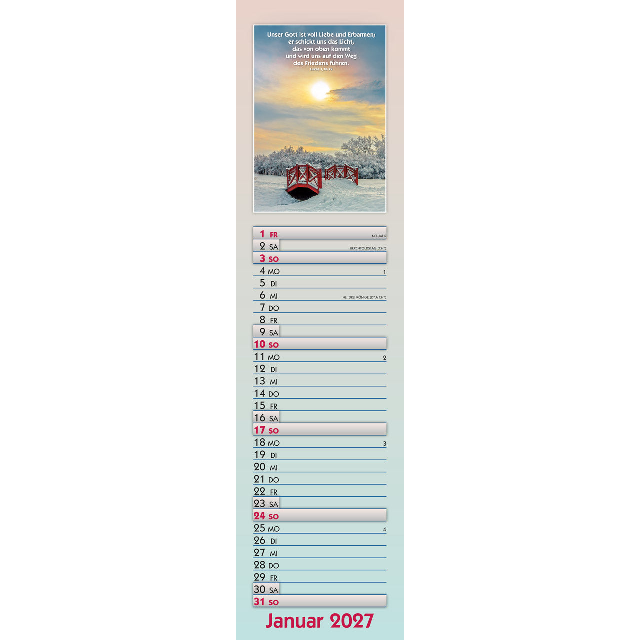 fontis-kalender-viel-gl-ck-und-viel-segen-2027-streifenkalender image 3