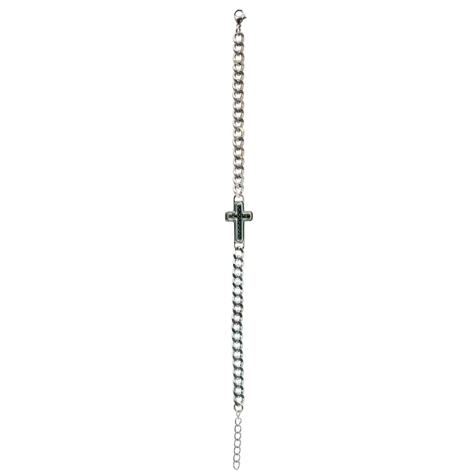 fontis-herrenarmband-kreuz-edelstahl-20-23-cm image 1