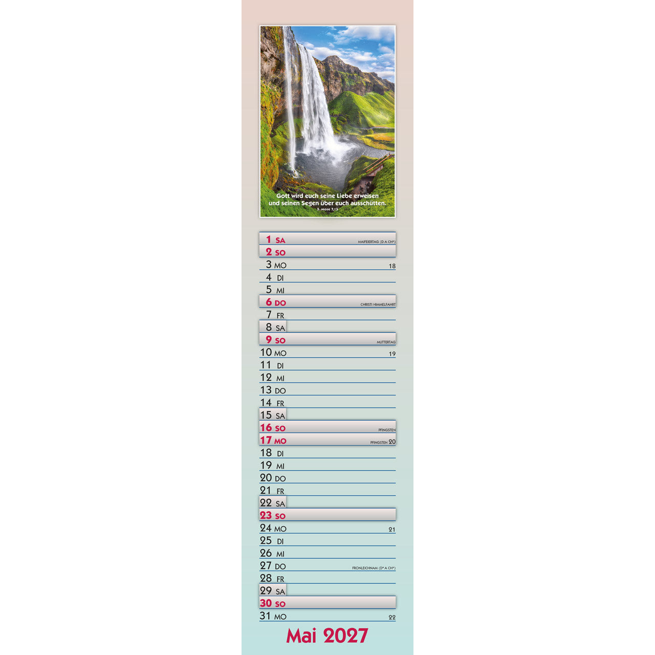 fontis-kalender-viel-gl-ck-und-viel-segen-2027-streifenkalender image 7