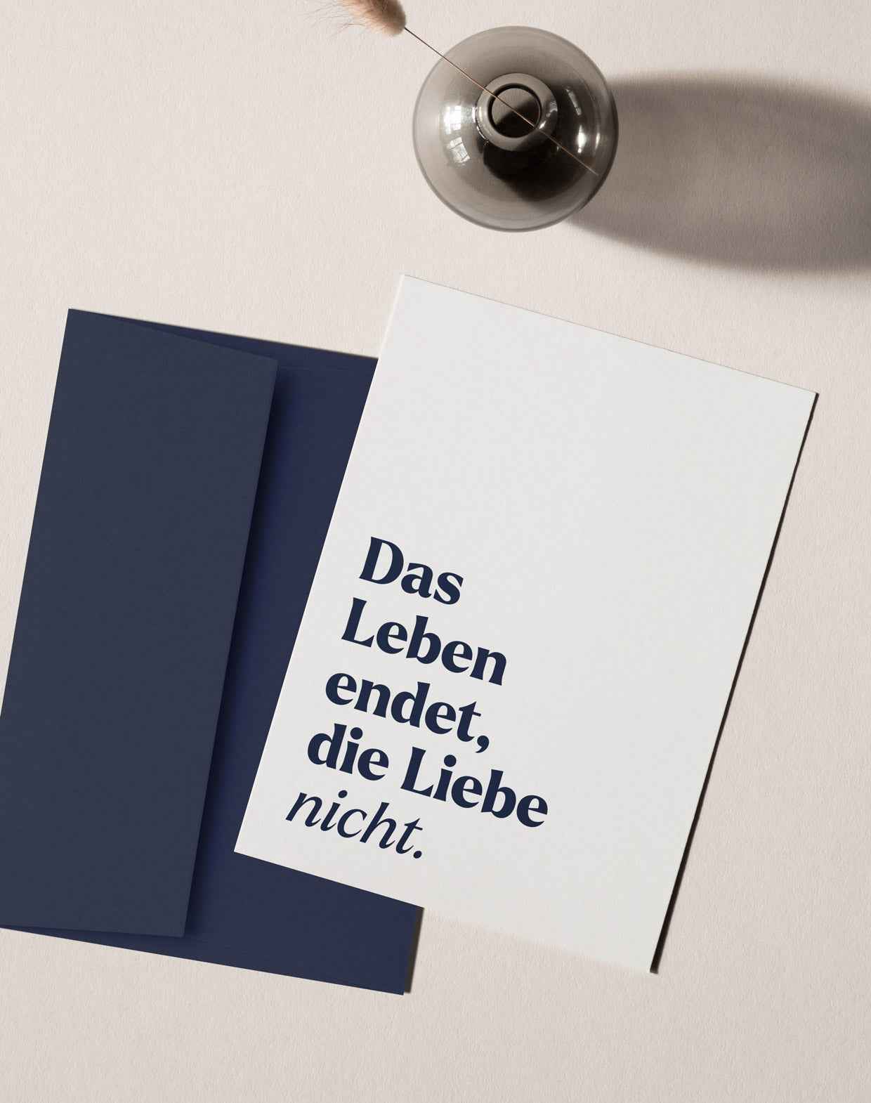 gedenken-schenken-das-leben-endet-beileidskarte-mit-umschlag image 2