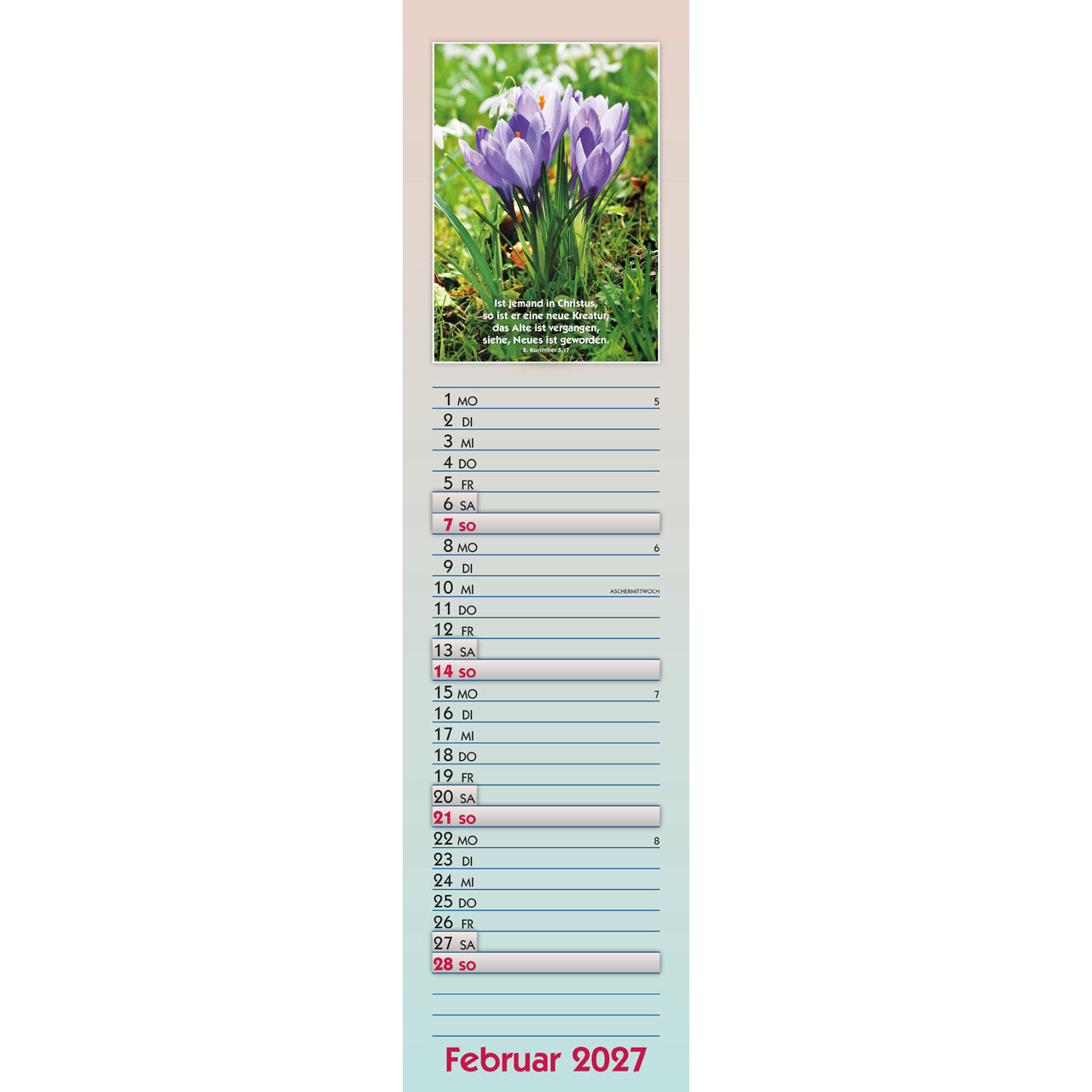 fontis-kalender-viel-gl-ck-und-viel-segen-2027-streifenkalender image 4