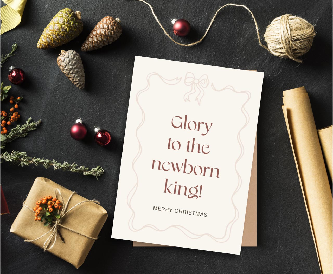 fontis-papeterie-glory-to-the-newborn-king-faltkarte-weihnachten image 2