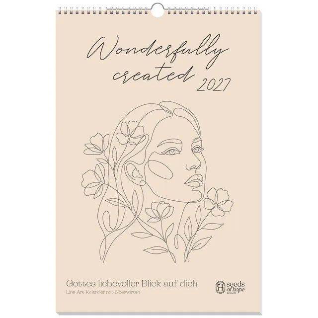 fontis-kalender-wonderfully-created-2027-wandkalender-line-art image 1