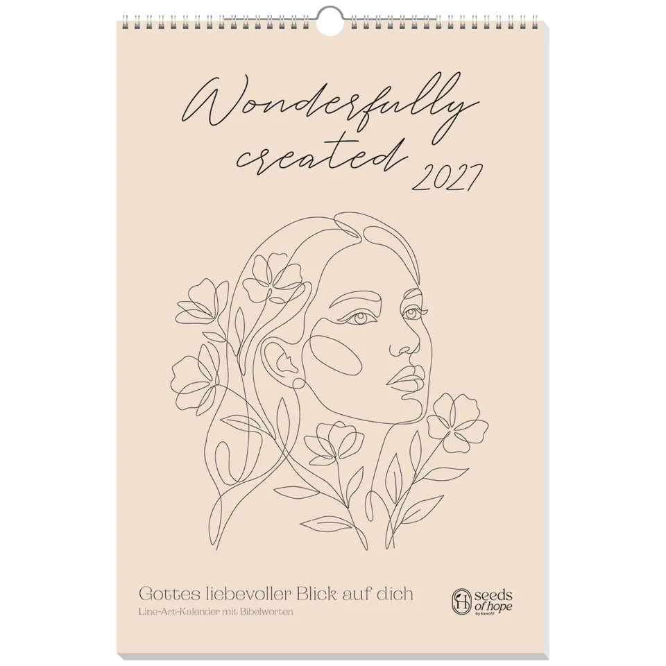 fontis-kalender-wonderfully-created-2027-wandkalender-line-art image 1