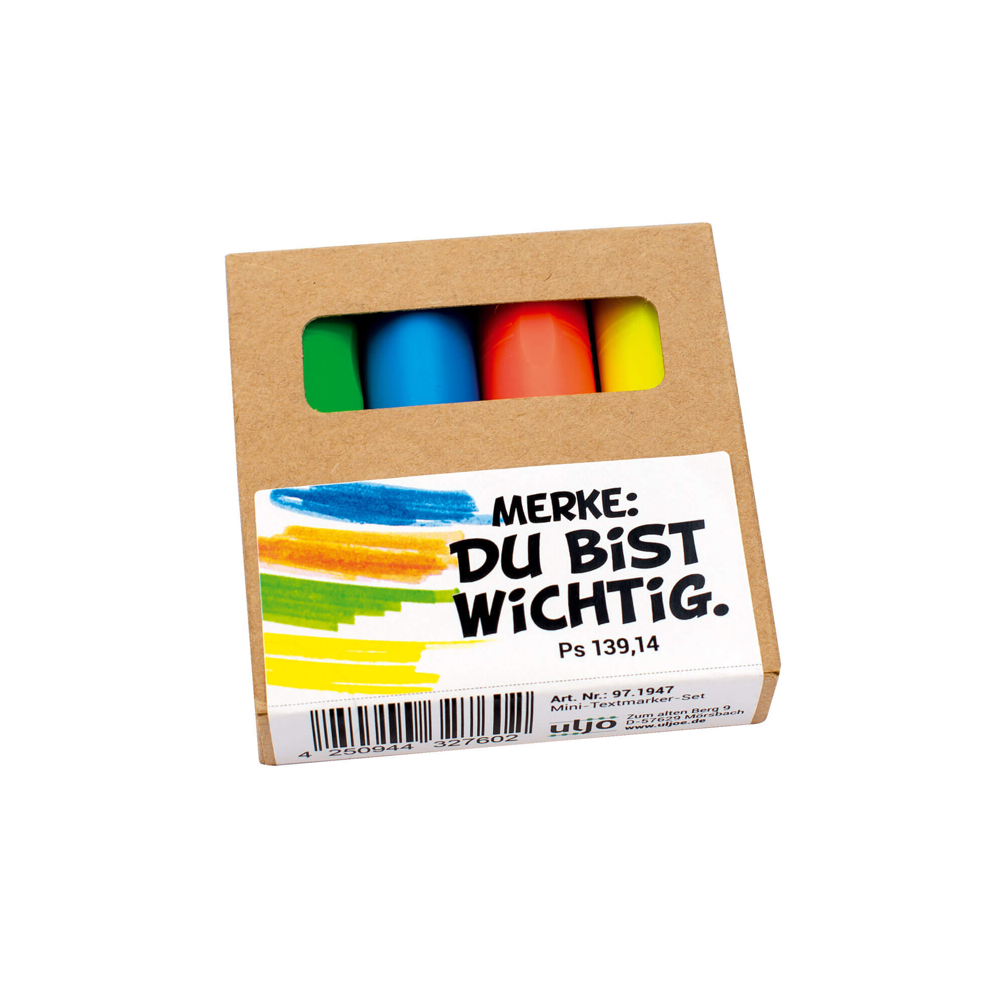 fontis-papeterie-merke-du-bist-wichtig-mini-textmarker-set-4er image 1