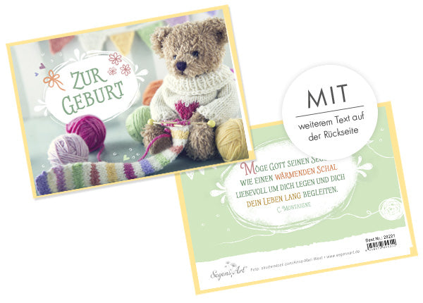 fontis-papeterie-zur-geburt-teddy-doppelkarte-mit-umschlag image 1