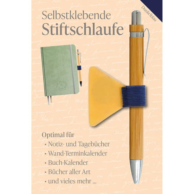 fontis-papeterie-stiftschlaufe-selbstklebend-stifthalter-dunkelblau image 1