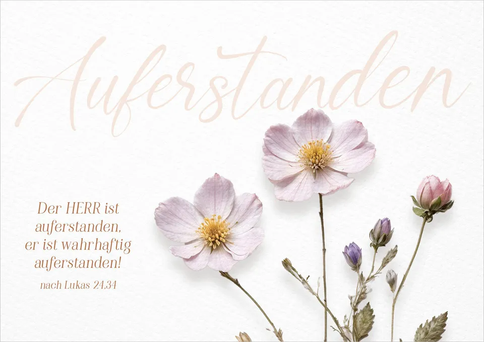 fontis-papeterie-auferstanden-faltkarte-ostern-lukas-24-34 image 1