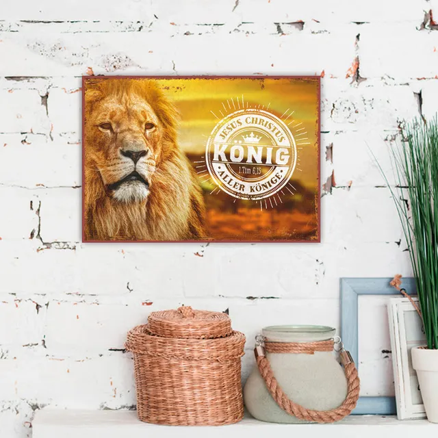 fontis-geschenke-k-nig-aller-k-nige-metallschild-vintage image 1
