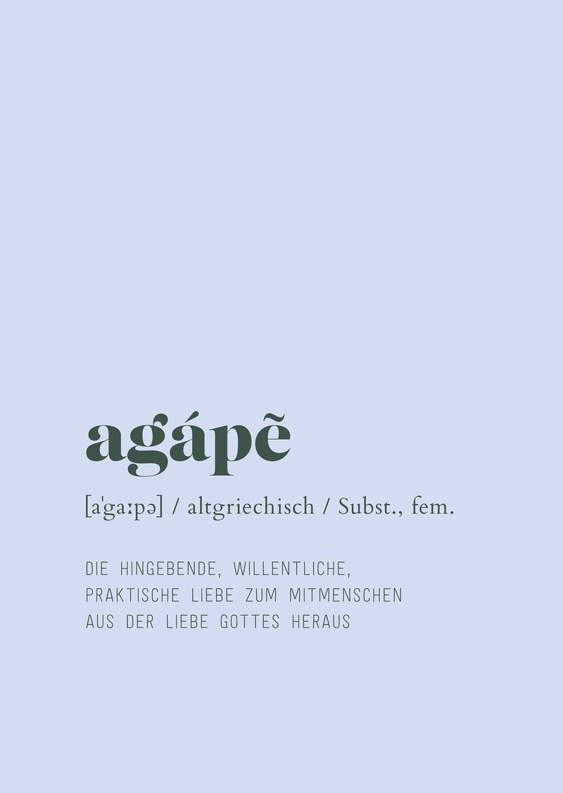 fontis-papeterie-agape-poster-blau-a3-liebe-gottes image 1