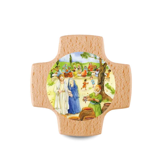 bonifatiuswerk-unser-fest-mit-jesus-holzkreuz-buche-8x8-cm-2027 image 1