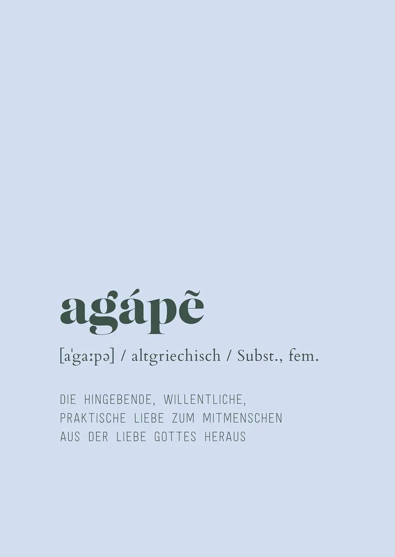 fontis-papeterie-agape-poster-blau-a3-liebe-gottes image 1