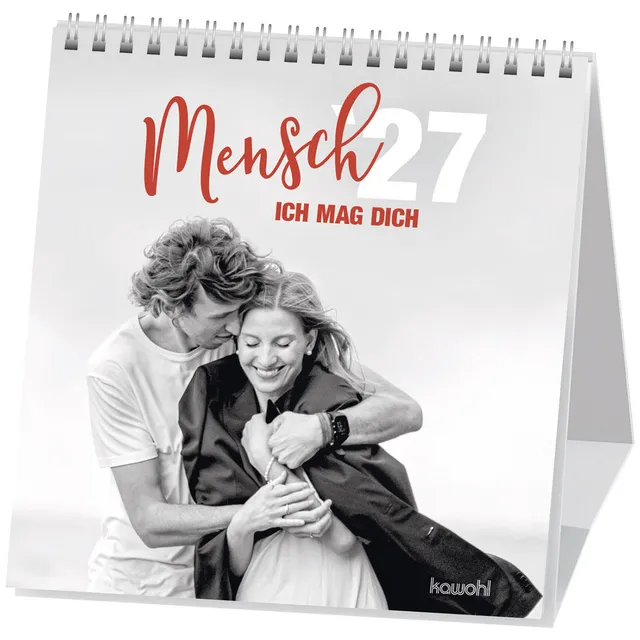 kawohl-mensch-ich-mag-dich-2027-postkartenkalender-s-w image 1