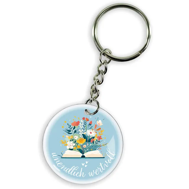 fontis-unendlich-wertvoll-schl-sselanh-nger-edelstahl-4cm image 1