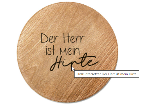 bolanz-der-herr-ist-mein-hirte-holzuntersetzer-eiche-9-5-cm image 1