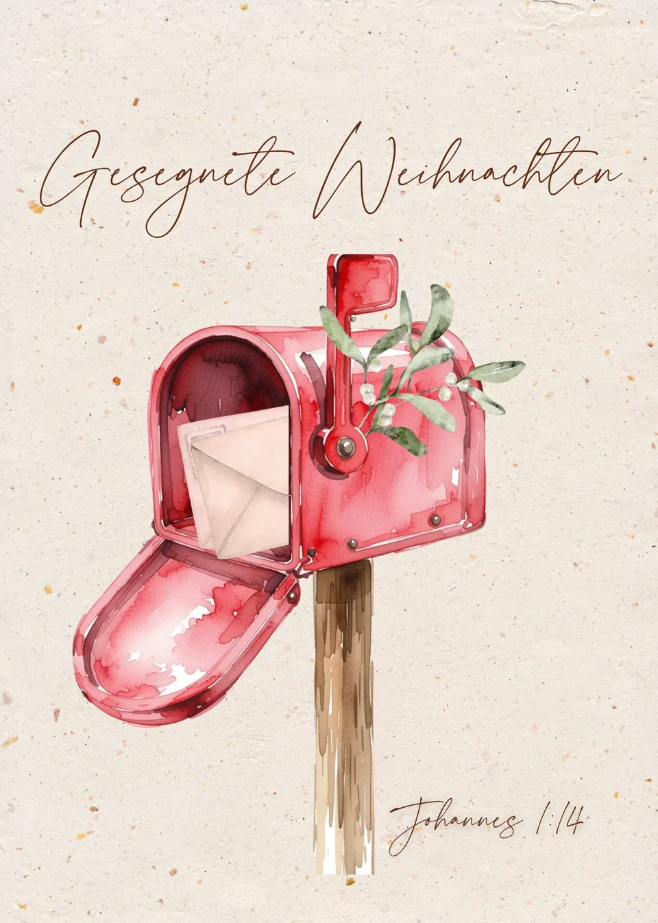 fontis-papeterie-gesegnete-weihnachten-postkarte-a6-aquarell image 1