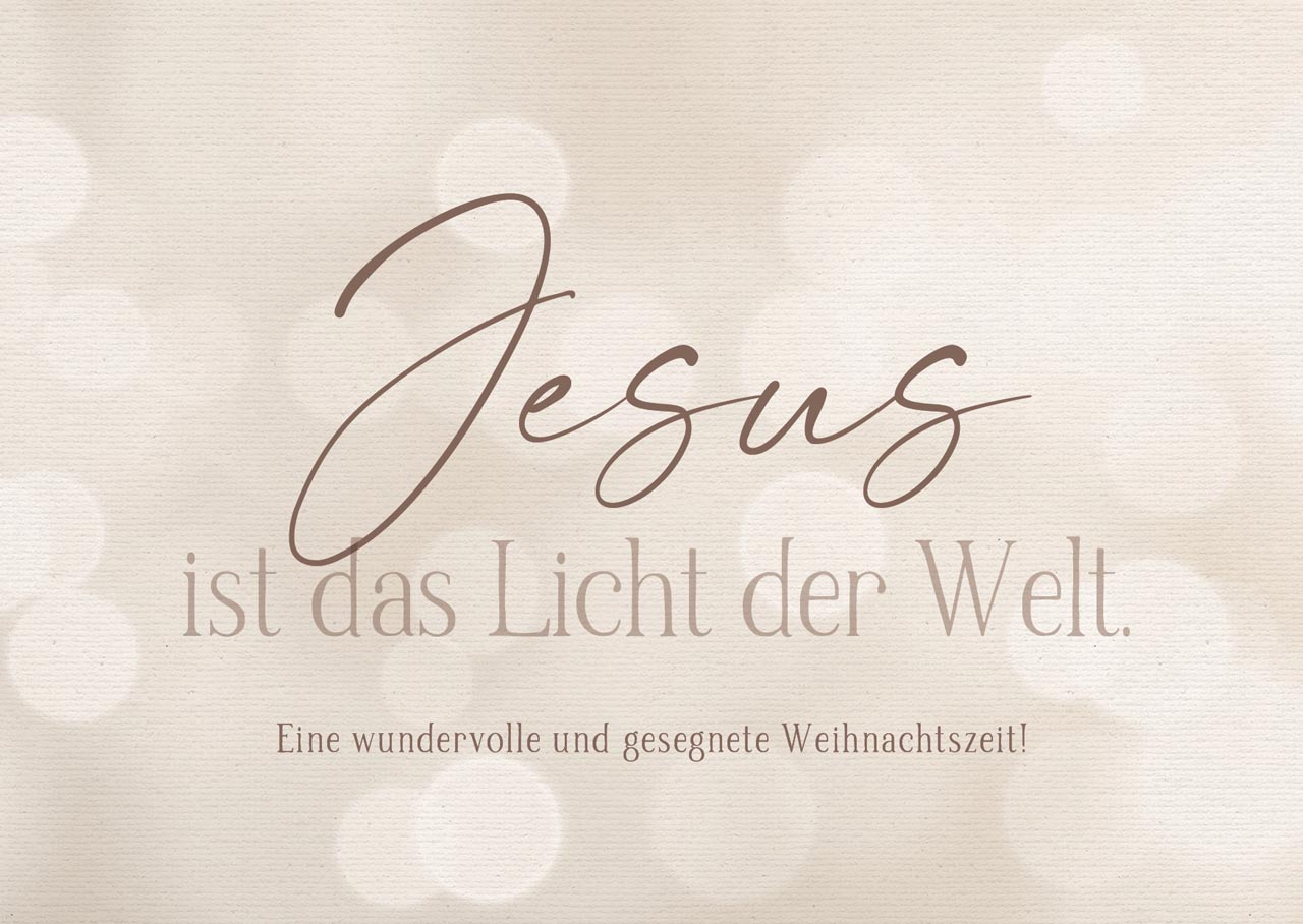 fontis-jesus-ist-das-licht-der-welt-weihnachtspostkarten-12er image 1