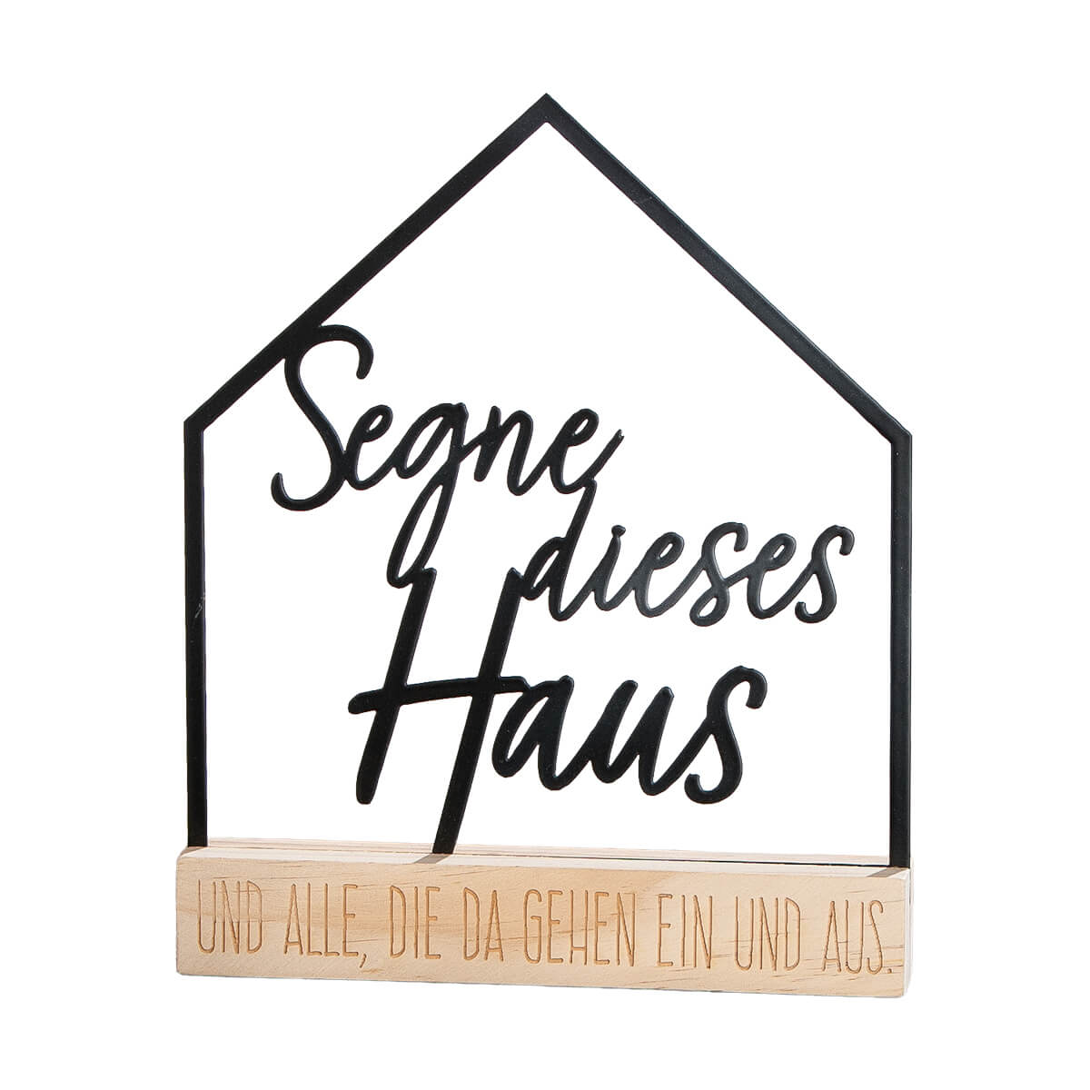 fontis-segne-dieses-haus-standdeko-metall-18x22-cm-holz image 1