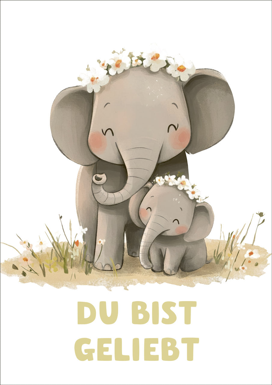 fontis-du-bist-geliebt-poster-a3-elefant-kinder image 1