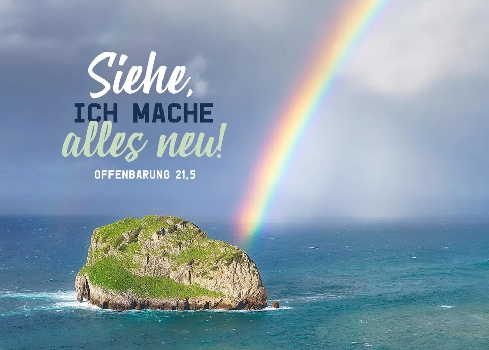 fontis-papeterie-siehe-ich-mache-alles-neu-postkarte-regenbogen image 1