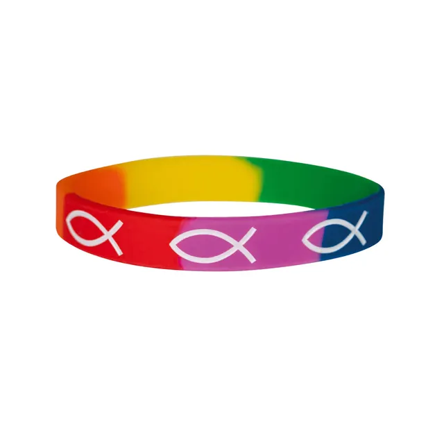 fontis-geschenke-ichthys-bekenntnis-armband-silikon-regenbogen image 1