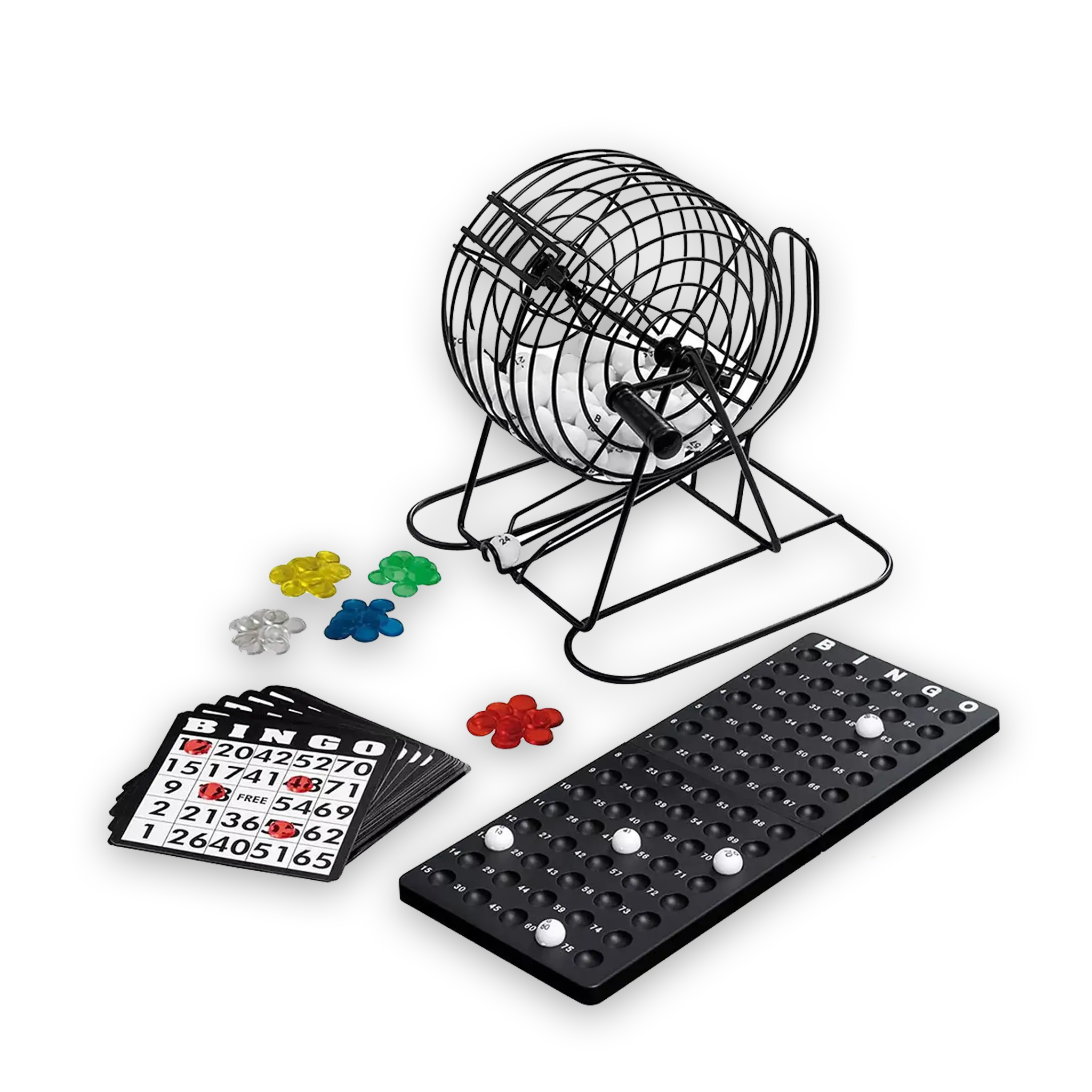 bonifatiuswerk-bingo-set-gesellschaftsspiel-metalltrommel-75-kugeln image 1