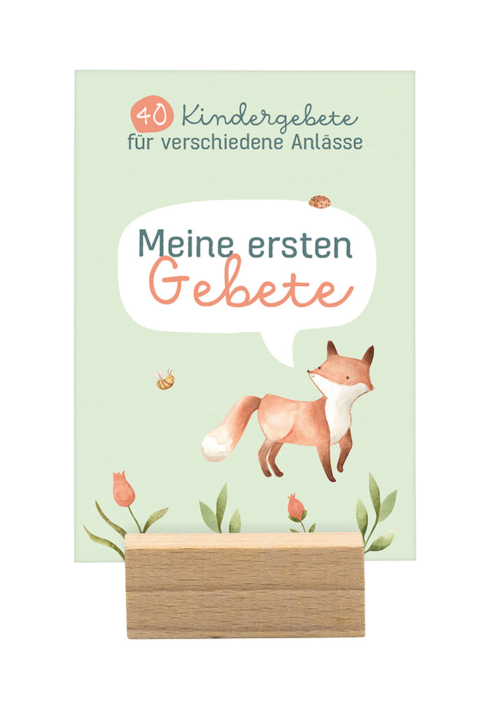 meine-ersten-gebete-k-rtchen-a7-holzaufsteller-taufe image 1