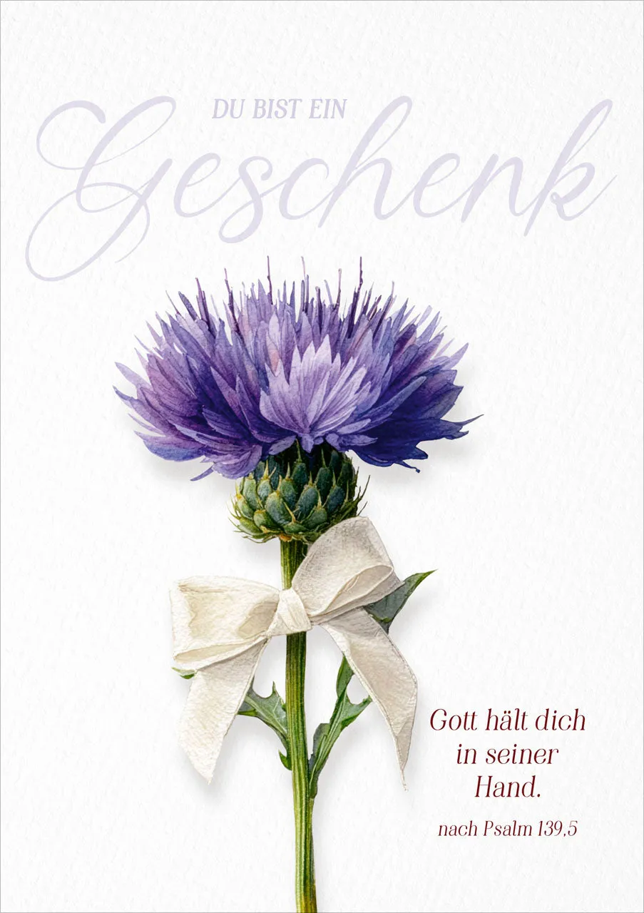 fontis-papeterie-du-bist-ein-geschenk-faltkarte-psalm-139-5 image 1