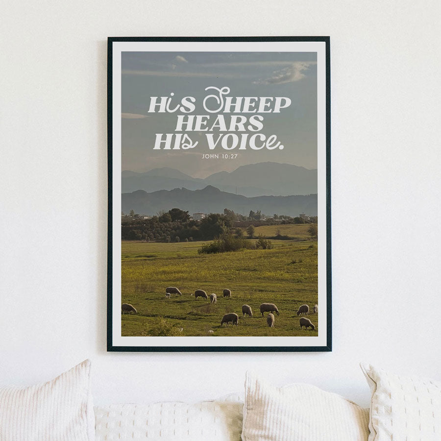 fontis-papeterie-his-sheep-hears-his-voice-poster-a3-englisch image 2