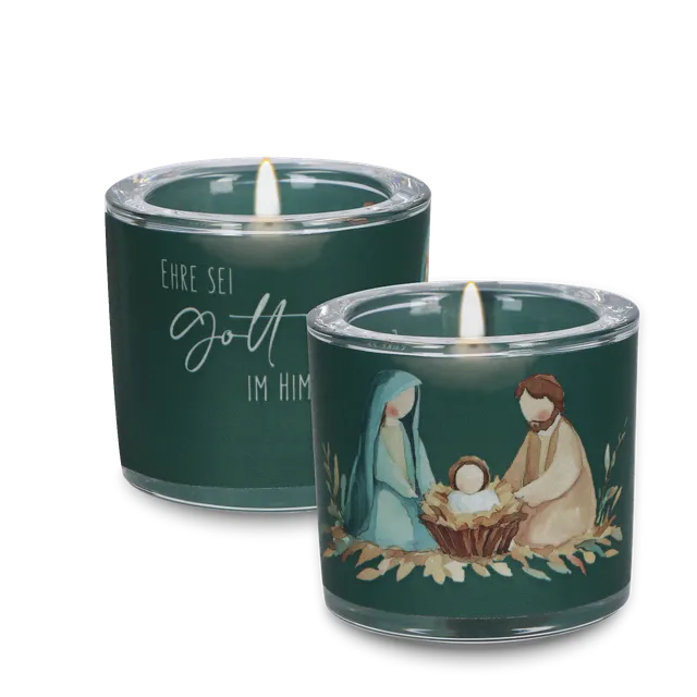 bonifatiuswerk-ehre-sei-gott-windlicht-glas-mit-teelicht image 1