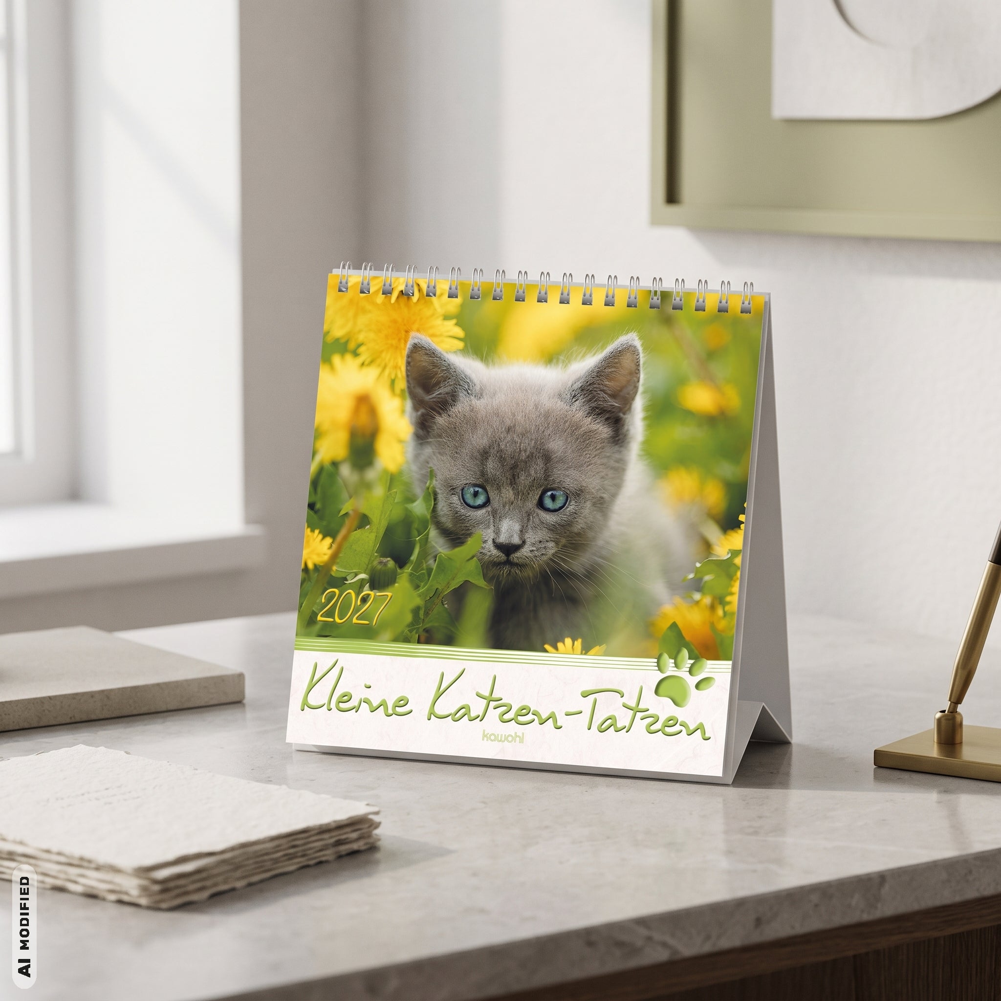 fontis-kalender-kleine-katzen-tatzen-2027-postkartenkalender-16x16-cm image 2