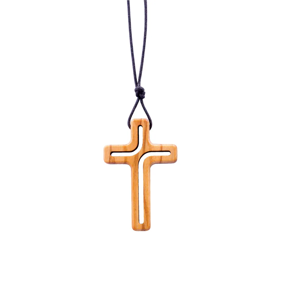 fontis-geschenke-kreuz-halskette-olivenholz-40-cm-kommunion image 1