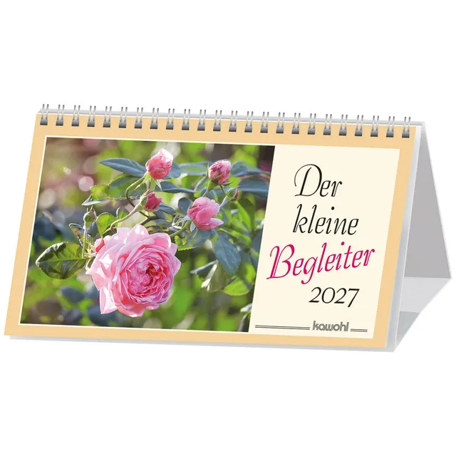 der-kleine-begleiter-2027-aufstellkalender-spiralbindung-blumen image 1