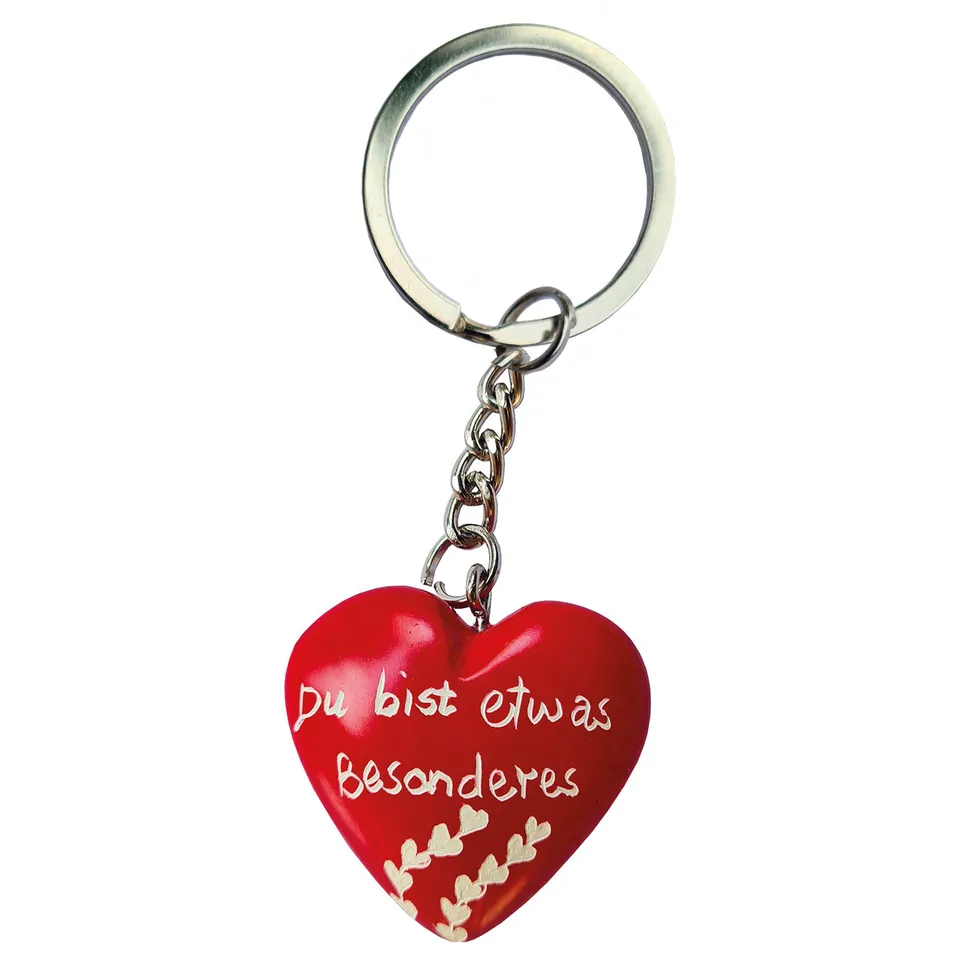 kawohl-du-bist-etwas-besonderes-schl-sselanh-nger-herz-rot-speckstein image 1