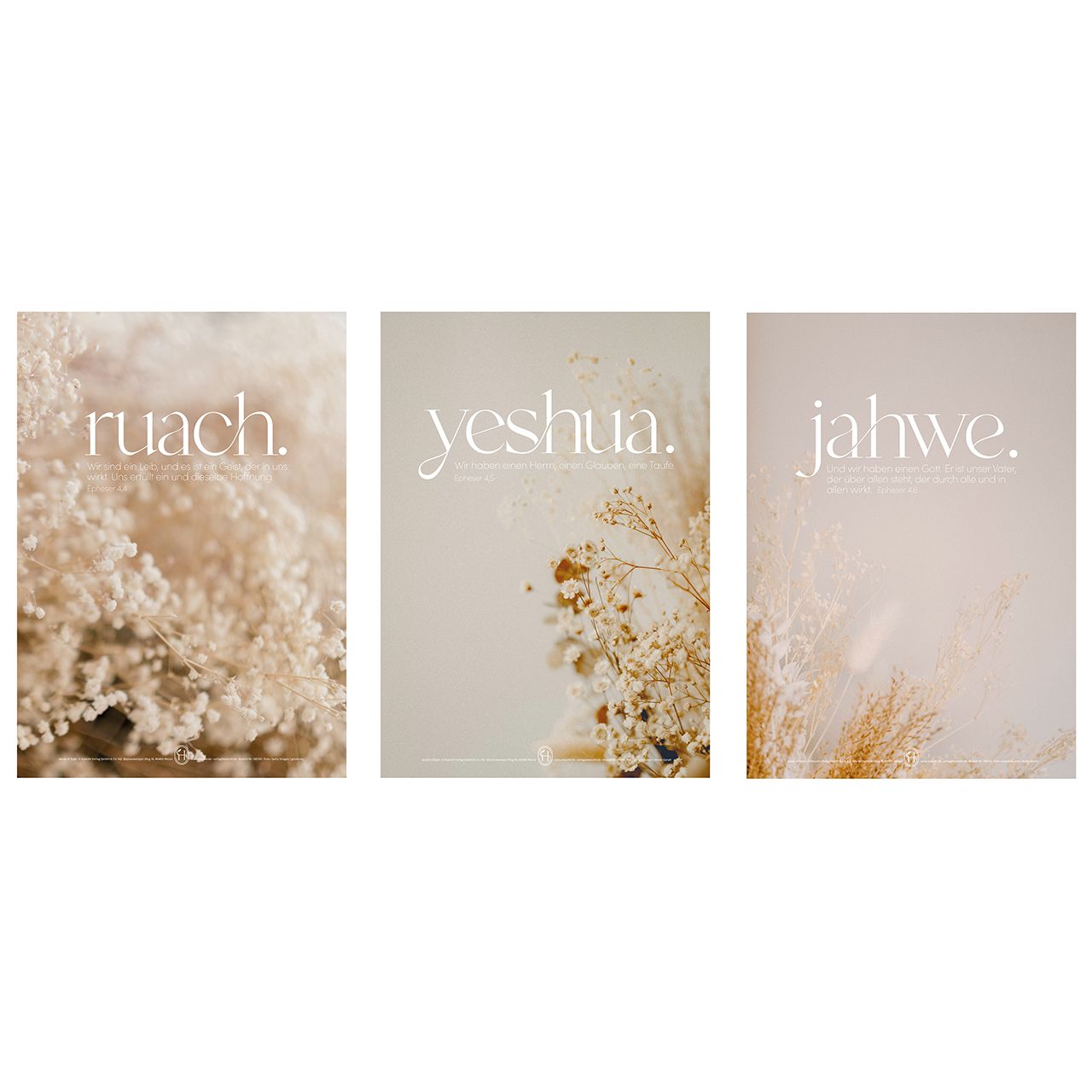 fontis-ruach-yeshua-jahwe-poster-set-a4-3er-christlich image 1