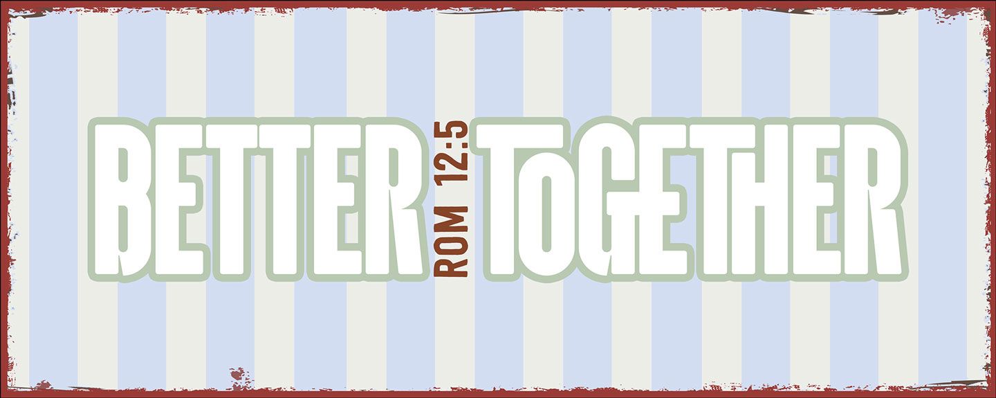 fontis-better-together-metallschild-34-5-x-14-cm-vintage image 1