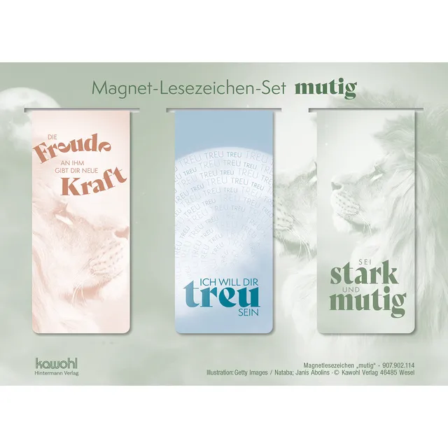 fontis-geschenke-sei-mutig-lesezeichen-magnetisch-3er-set image 1