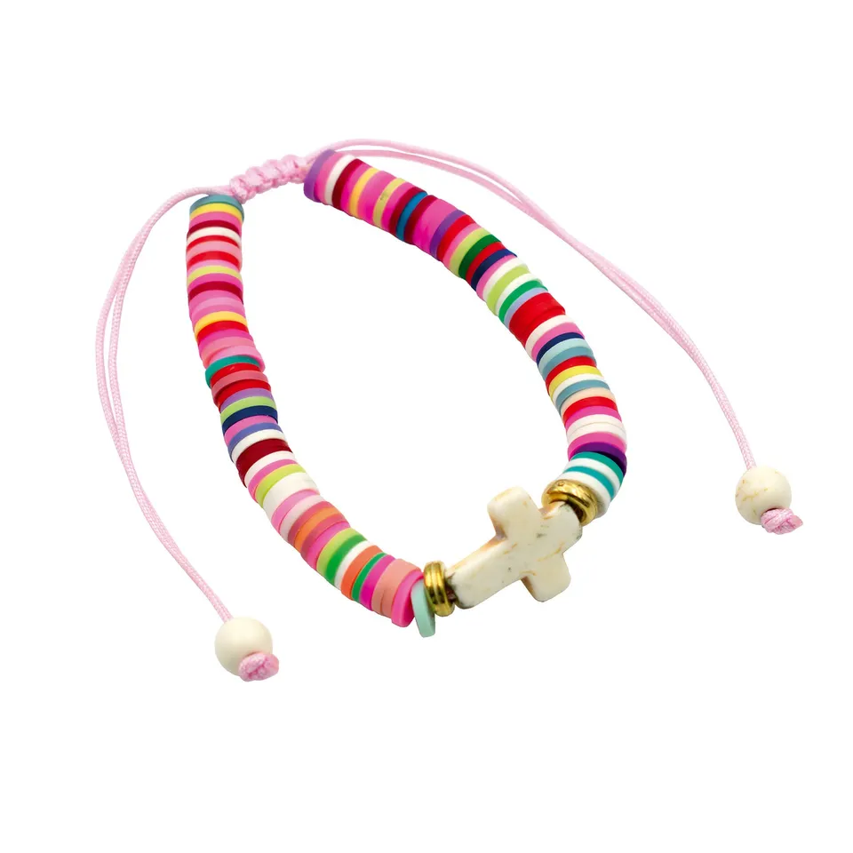 fontis-kreuzperle-armband-rosa-perlenarmband-psalm-91 image 1