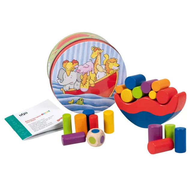 fontis-geschenke-arche-noah-balancier-spiel-holz-metalldose image 1