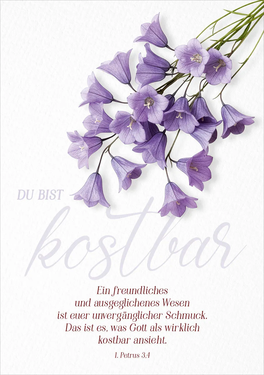fontis-papeterie-du-bist-kostbar-faltkarte-mit-umschlag image 1