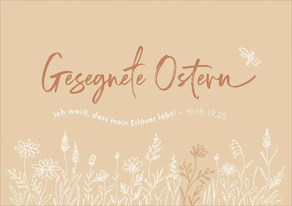 fontis-gesegnete-ostern-faltkarte-ostern-hiob-19-25 image 1