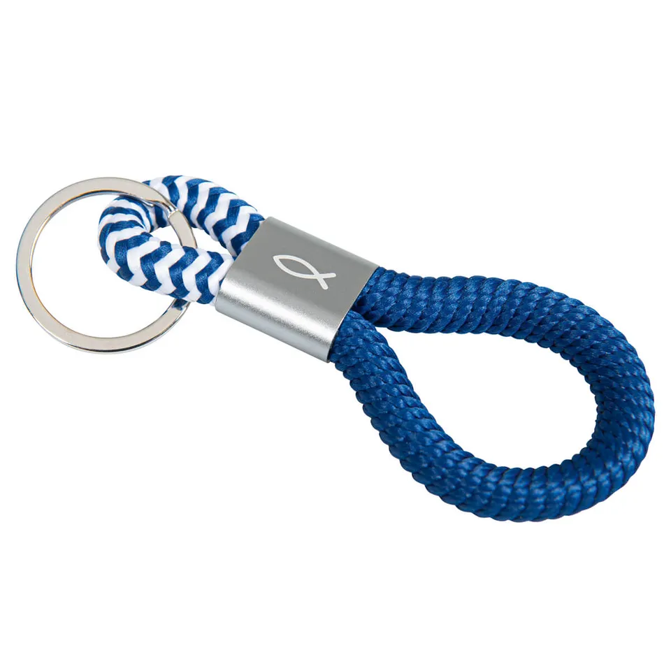 fontis-geschenke-fisch-schl-sselanh-nger-segeltau-blau-10-cm image 1