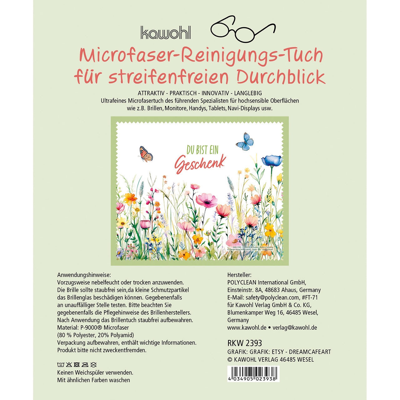 fontis-geschenke-du-bist-ein-geschenk-mikrofasertuch-f-r-brille image 2