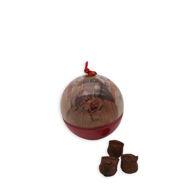 bonifatiuswerk-karamell-tr-ffel-weihnachtskugel-10-cm-schoko image 1